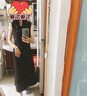 ELLE黑色釘鉆高級感連衣裙女2025夏季新款無袖圓領(lǐng)氣質(zhì)優(yōu)雅背心裙 黑色 S 曬單實拍圖