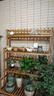 華觀(guān)家居（Home Giving Furniture）陽(yáng)臺花架客廳室內落地式實(shí)木多層置物防腐木多肉吊籃花架子可移動(dòng) 加厚款四層102 帶輪款 可移動(dòng) 曬單實(shí)拍圖