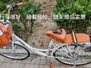 永久載人變速自行車成人女通勤親子單車學(xué)生女士帶娃可選充氣/實心胎 變速鉚釘座【輕量鋁輪密封軸】白 26寸【適合：155-175cm】 曬單實拍圖