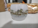 琯玉玉瓷千里江山茶杯單杯高檔男女琉璃建盞大號主人杯品茗杯功夫茶具 玉瓷千里江山茶杯 曬單實(shí)拍圖