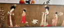 嶼見(jiàn)爾簪花仕女圖新中式茶室掛畫(huà)唐代國畫(huà)客廳裝飾畫(huà)古畫(huà)臥室床頭壁畫(huà)橫 A款-仕女圖 180*45cm 【鋁合金畫(huà)框】黑胡桃色 高清藝術(shù)微噴【優(yōu)質(zhì)油畫(huà)布+光油效果】 曬單實(shí)拍圖