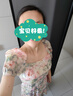 品彩（PinCai）連衣裙女溫柔油畫碎花連衣裙法式方領(lǐng)荷葉邊魚(yú)尾長(zhǎng)裙P52Q066 曬單實(shí)拍圖