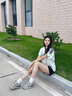 CAMILA KSENIA老爹鞋女2025新款百搭夏季增高阿甘鞋跑步系帶休閑網(wǎng)面透氣運動鞋 藍灰色 37 曬單實拍圖