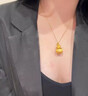 BJYL古法仿沙金拉絲暴富小福袋項(xiàng)鏈女高級(jí)感輕奢小眾吊墜鎖骨鏈毛衣鏈 暴富小福袋項(xiàng)鏈 曬單實(shí)拍圖