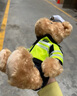 慕曦貝兒交警小熊鐵騎警官反光騎行服毛絨玩具送禮物泰迪玩偶警察小熊公仔 【棕色】交警小熊 35cm 曬單實(shí)拍圖