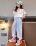 G.DUCKKIDS童裝女童夏裝套裝兒童衣服女大童夏季25新款短袖防蚊褲運(yùn)動(dòng)裝女孩 套裝 150 尺碼11~12歲【140-150cm】 曬單實(shí)拍圖