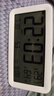 碼仕鬧鐘學(xué)生溫濕度計大屏充電電子智能夜光兒童起床專用神器LCD床頭鐘開學(xué)必備Q198白 曬單實拍圖