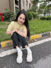 ZHR休閑鞋女內(nèi)增高夏季女鞋多巴胺百搭透氣德訓(xùn)鞋女 QS52E 米色 37 曬單實(shí)拍圖