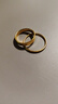 夢(mèng)金園 黃金戒指足金平安無(wú)事萬(wàn)純素圈戒指送女友生日禮物 曬單實(shí)拍圖
