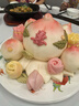 御茶膳房造型面點(diǎn)壽桃花饃1.25kg饅頭點(diǎn)心花餑餑禮盒送禮禮品生日蛋糕禮物 曬單實(shí)拍圖