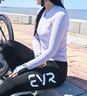 蘭帕達公路自行車(chē)騎行服女防曬長(cháng)袖上衣雙箭頭短褲夏季修身顯瘦靈悅箭羽 【長(cháng)袖上衣】貝殼粉 M 曬單實(shí)拍圖