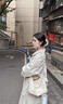 京贊包女包2025新款托特包多功能單肩包可雙肩包旅行包腋下包水桶包大 米白帶掛件 曬單實拍圖