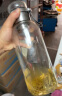 恩爾美（nRMEi）茶水分離杯大容量男士泡茶杯冷泡杯高硼硅耐熱便攜辦公室喝水杯子 【茶水分離+杯套】本色 2000ml 曬單實拍圖