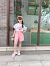 G.duck女童夏裝套裝2024新款洋氣時(shí)髦短袖兒童裝網(wǎng)紅女孩夏季大童兩件套 粉色【套裝】 140 建議10-11歲 曬單實(shí)拍圖