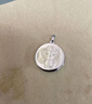 純銀S925吊墜項(xiàng)鏈可以打開(kāi)放照片防水定制相盒相片送禮紀(jì)念家人 小版純銀鍍18K白吊墜 曬單實(shí)拍圖