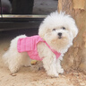 MIKI PAD狗狗衣服小型犬夏季薄款衣服戶外馬甲春秋透氣泰迪比熊可牽引 玫紅馬甲 M胸圍35cm（參考體重4-6斤） 曬單實拍圖