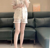 9i9孕婦月子服哺乳衣夏季短袖短褲純棉紗布睡衣產(chǎn)后喂奶服套裝A71L 曬單實(shí)拍圖