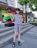 諾佳微淇女童夏套裝2025新款洋氣時(shí)髦好看花邊夏裝女孩休閑運(yùn)動(dòng)短褲兩件套 灰色 160 曬單實(shí)拍圖