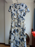 齊黛品牌真絲連衣裙女2026新款短袖中長(cháng)款V領(lǐng)印花時(shí)尚桑蠶絲A字裙子 藍色水墨 L /100-110斤 曬單實(shí)拍圖
