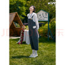 紫涵（ZIHAN）紫涵蘿卜背帶褲女秋季可愛日系可調(diào)節(jié)肩帶小個(gè)子連體長(zhǎng)褲 灰色  M 曬單實(shí)拍圖