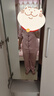 莫代爾品牌2套價情侶睡衣男女夏季短袖冰絲高端面薄款加大碼寬松時尚 LW101#男棕灰女粉 4XL 女+男5XL 曬單實拍圖