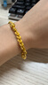中國(guó)黃金（CHINA GOLD）黃金手鏈女款足金五帝錢(qián)幣小胖福納福手繩情人節(jié)生日禮物送女友 今/次日達(dá)*五帝錢(qián)小胖福手繩【金繩】約1.01g 曬單實(shí)拍圖