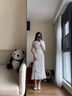 Ehangy旗袍鞋子瑪麗珍單鞋女2025新款仙女粗跟高跟鞋軟皮晚晚溫柔伴娘鞋 杏色 34 曬單實(shí)拍圖