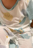 貝肽斯連體衣服兒童秋春薄款純棉嬰兒短袖連體睡衣男女寶寶家居服套裝 菲里斯象-【小涼皮系列】 90 cm 曬單實(shí)拍圖