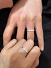 ALLOVE情侶戒指男女款求婚銀對(duì)戒首飾品七夕情人節(jié)禮物送女朋友老婆生日 曬單實(shí)拍圖