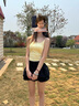 凡毅彩白色吊帶帶胸帶內(nèi)搭打底背心女可外穿洋氣美背免面穿文胸一體黃色 設(shè)計感褶皺吊帶【鵝黃】 均碼 【建議85-125斤】 曬單實拍圖