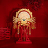 雙面團(tuán)扇新娘結(jié)婚禮物手工成品出嫁秀禾喜扇diy材料包高級(jí)手捧花 雙色扇【材料包】 曬單實(shí)拍圖