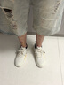 森馬（Senma）男鞋夏季休閑百搭小白鞋子男士軟底輕便厚底增高板鞋男款鏤空透氣 米色 42 曬單實(shí)拍圖