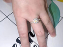 DRAGBOLL鉆戒女莫桑石戒指925銀婚戒訂婚對(duì)戒結(jié)婚一對(duì)婚送老婆七夕節(jié)禮物 女戒閉口【8-18號(hào)】 女戒主鉆50分閉口+男戒活口 曬單實(shí)拍圖
