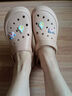 斯凱奇（Skechers）洞洞鞋女士夏季外穿包頭泡泡鞋厚底透氣軟底涼拖鞋休閑鞋111514 曬單實拍圖