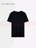Tommy Hilfiger26春夏新款男裝純棉刺繡圓領(lǐng)打底內搭休閑通勤多色短袖T恤 【A560】藏青色587 M (推薦：135-150斤) 曬單實(shí)拍圖