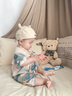 G.DUCKKIDS嬰兒衣服夏季薄款冰絲新生兒連體衣中國風寶寶周歲禮服嬰幼兒漢服 藍色 90cm 90尺碼1~2歲【 80-】 曬單實拍圖