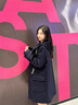 ELAND【經(jīng)典長期主義】100%綿羊毛衣戀毛呢外套女休閑大衣2025秋季新款 EEJWF4TE01藏青色(59)Navy S /160 曬單實拍圖