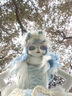 閃動(dòng)少女（SHANDONGSHAONV）芙蝶之心 洛麗塔洋裝jsk日常輕lolita公主掛脖連衣裙 藍色吊帶款+拖尾+蝴蝶結+玫瑰花 S 曬單實(shí)拍圖