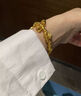 情義坊古法沙金五帝錢(qián)盤(pán)纏手鏈古法傳承錢(qián)串子手鏈平安喜樂(lè )錘紋圈手環(huán)女 曬單實(shí)拍圖