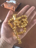 御友記黃金項鏈足金包銀男士圓珠鏈999男款包金24k大金鏈子 5mm六角圓珠鏈卡約25g 曬單實拍圖