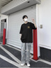 WYKZ純棉短袖t恤男夏季2025新款重磅美式潮牌情侶半袖百搭寬松體恤潮 白色 L (建議120-140斤) 曬單實拍圖