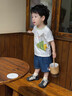 優(yōu)奇寶寶夏季短袖夏裝嬰兒?jiǎn)渭恤上衣半袖薄款兒童衣服夏天外出衣服 快樂小魚 90 曬單實(shí)拍圖