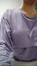 哺乳上衣T恤棉拉架長(cháng)袖大碼薄款產(chǎn)后月子喂奶衣純色打底衫 CKE-F4266蓮紫 XL 曬單實(shí)拍圖