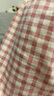 云想衣睡裙女童莫代爾春夏薄款中大童睡衣兒童親子家居服粉格小櫻桃L碼 曬單實(shí)拍圖