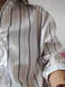 LPOX豎條紋襯衣女長(cháng)袖春秋2025新款韓版流行港風(fēng)基礎襯衫女疊穿上衣潮 奶杏條紋 M 曬單實(shí)拍圖