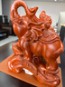 鼎迷實(shí)木雕福祿如意大象擺件一對(duì)木質(zhì)客廳玄關(guān)柜裝飾手工藝品新家禮品 定制非花大號(hào)一對(duì) 曬單實(shí)拍圖