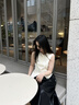 法曼萱（FAMANXUAN）法式老錢風(fēng)白色收腰西裝馬甲女2025年夏季新款高級感上衣 海鹽杏白 S 160/84A/S 曬單實拍圖
