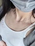 QUEENSUN18K金培育鉆石泡泡鎖骨鏈鼻屎鉆項鏈女單鉆無爪吊墜送女朋友禮物 克拉鉆【非請勿拍】 DE顏色VS凈度 曬單實拍圖
