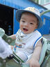 迪士尼（Disney）男寶寶連體衣超萌夏裝嬰兒夏季衣服新生幼兒夏天滿月包屁衣外出服 白色無袖短爬 90cm #建議22-28斤# 曬單實拍圖
