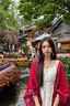 十竹連帽披肩女民族風云南海邊川西旅游外搭圍巾披風2025新款斗篷禮物 酒紅色【連帽】民族風拍照出片 曬單實拍圖
